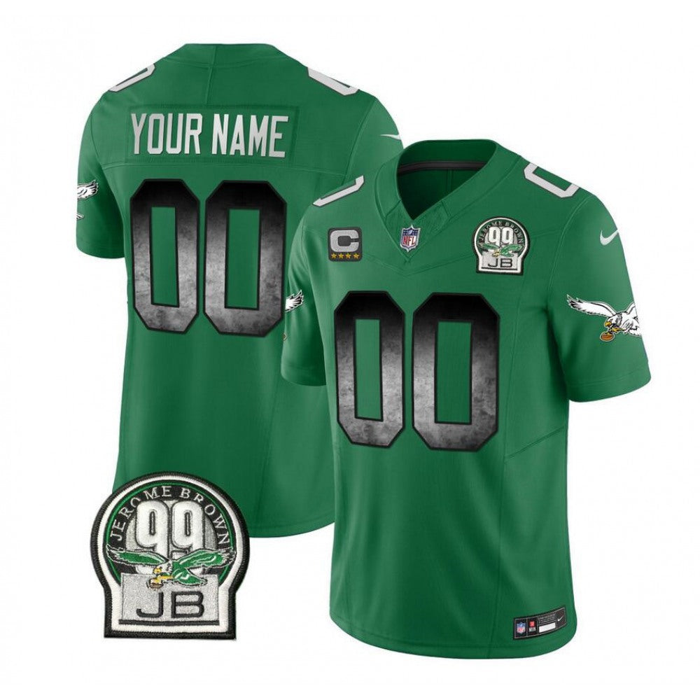 Men's Philadelphia Eagles Active Player Custom Green 2023 F.U.S.E. Throwback Vapor Untouchable Limited Stitched Football Jersey 
