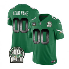 Men's Philadelphia Eagles Active Player Custom Green 2023 F.U.S.E. Throwback Vapor Untouchable Limited Stitched Football Jersey 