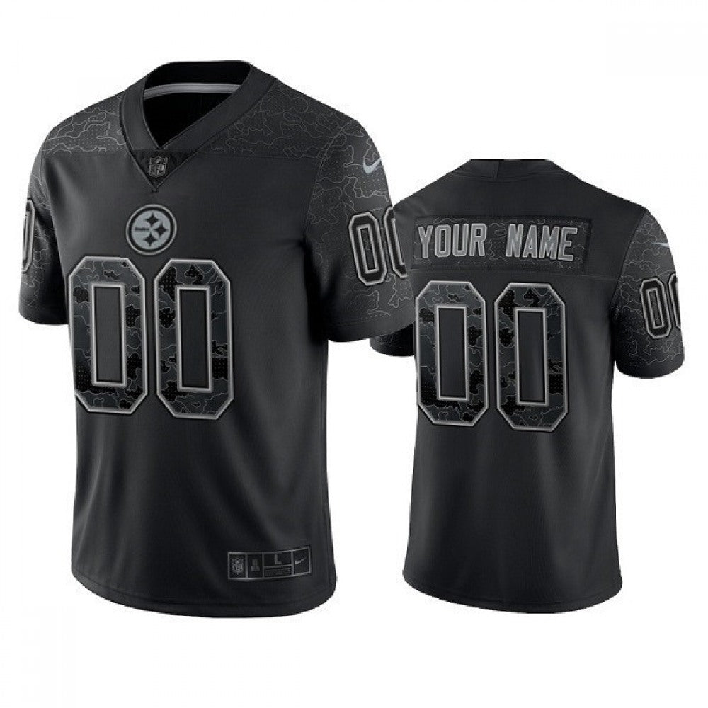 Men's Pittsburgh Steelers Active Player Custom Reflective Limited Stitched Jersey 