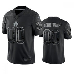 Men's Pittsburgh Steelers Active Player Custom Reflective Limited Stitched Jersey 