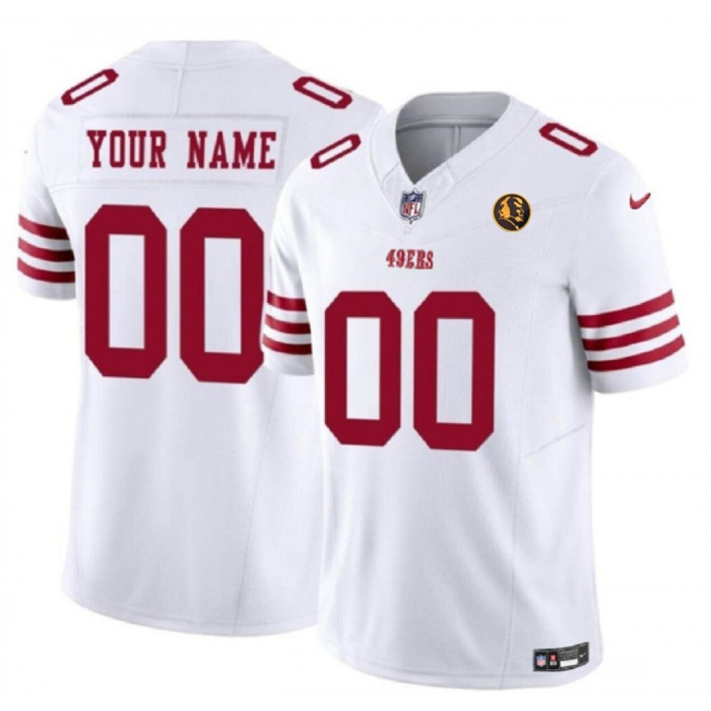 Men's San Francisco 49ers Active Player Custom White 2023 F.U.S.E. Alternate With John Madden Patch Vapor Limited Stitched Football Jersey 