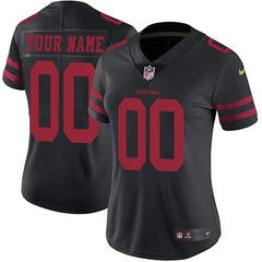 Women's San Francisco 49ers Customized Black Vapor Untouchable Limited Stitched NFL Game Jersey 