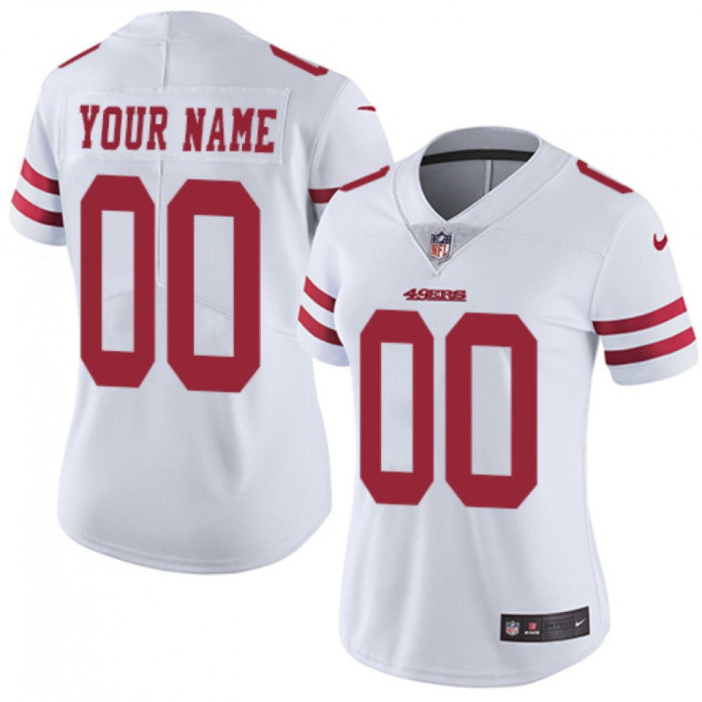 Women's San Francisco 49ers Customized White Vapor Untouchable Limited Stitched Jersey 