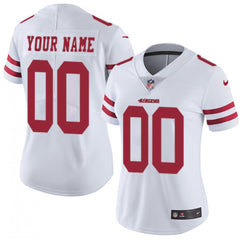 Women's San Francisco 49ers Customized White Vapor Untouchable Limited Stitched Jersey 