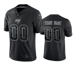 Men's Tampa Bay Buccaneers Active Player Custom Black Reflective Limited Stitched Jersey 