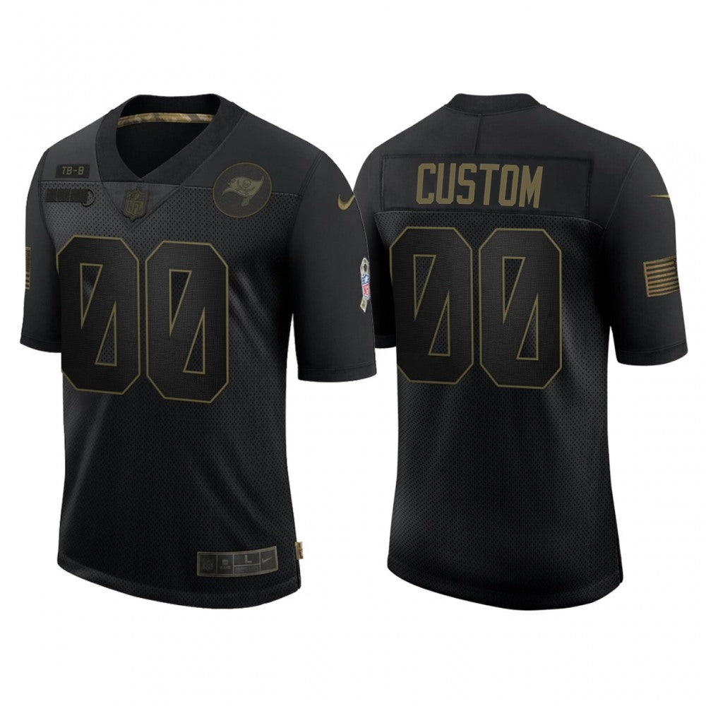 Men's Tampa Bay Buccaneers Customized 2020 Black Salute To Service Limited Stitched Jersey 