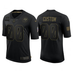 Men's Tampa Bay Buccaneers ACTIVE PLAYER Custom 2020 Black Salute To Service Limited Stitched Jersey 