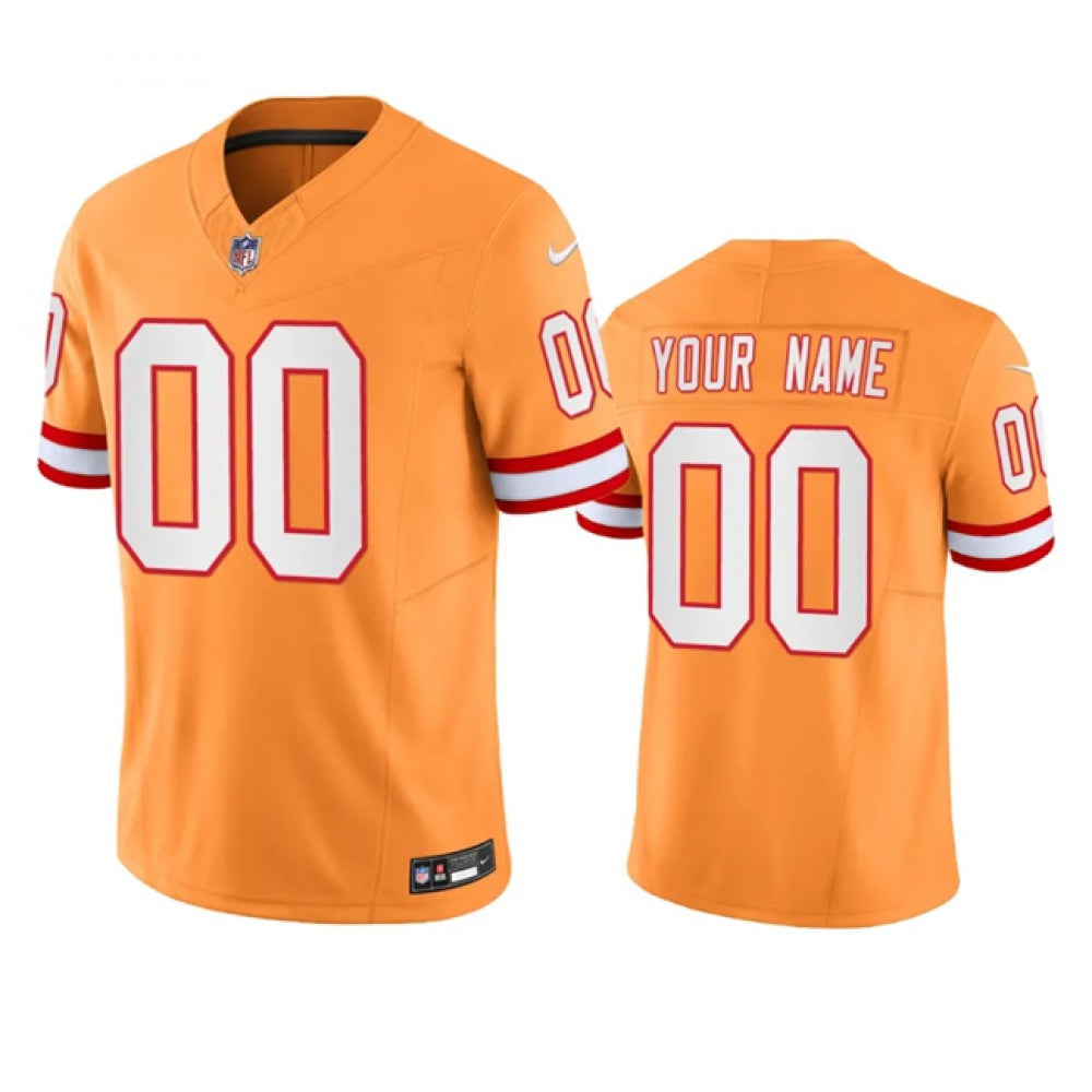 Men's Tampa Bay Buccaneers Active Player Custom Orange 2023 F.U.S.E. Throwback Limited Stitched Jersey 