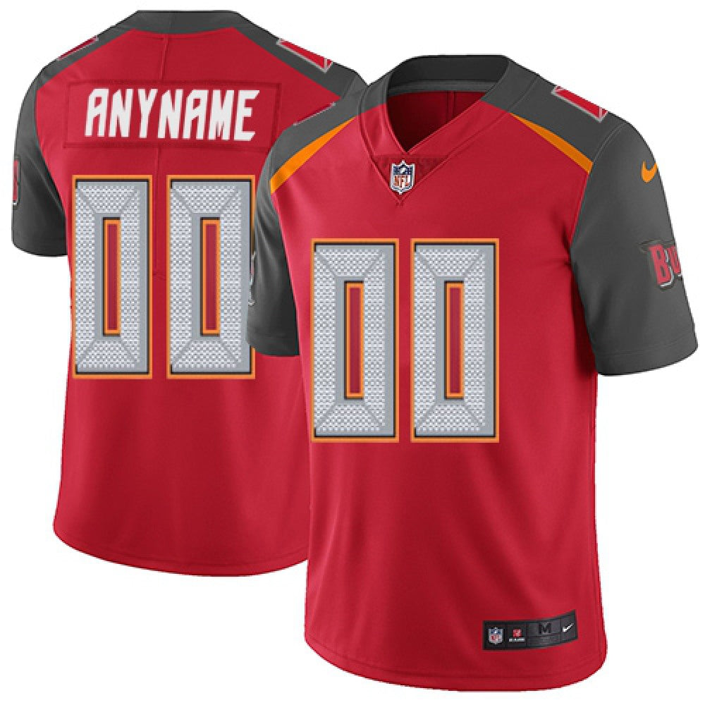 Men's Tampa Bay Buccaneers Customized Red Team Color Vapor Untouchable Limited NFL Stitched Jersey 