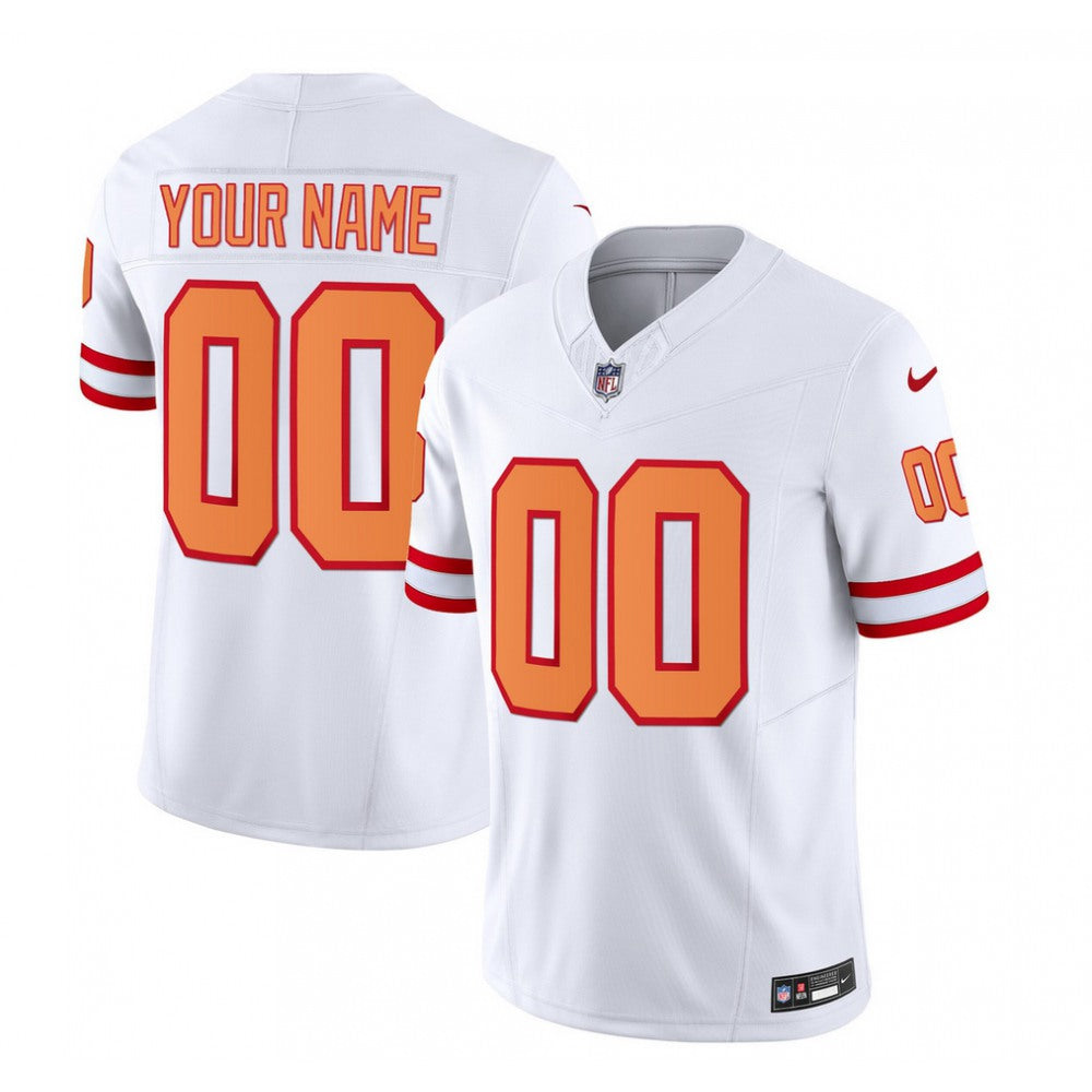Men's Tampa Bay Buccaneers Active Player Custom 2023 F.U.S.E. White Throwback Limited Stitched Jersey 