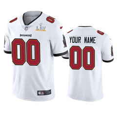 Men's Tampa Bay Buccaneers Customized 2021 White Super Bowl LV Limited Stitched Jersey 