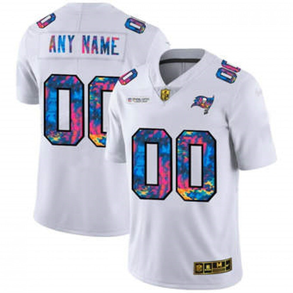 Men's Tampa Bay Buccaneers Customized 2020 White Crucial Catch Limited Stitched Jersey 