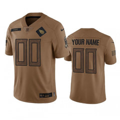 Men's Tennessee Titans Active Player Custom Brown 2023 Salute To Service Stitched Football Jersey 