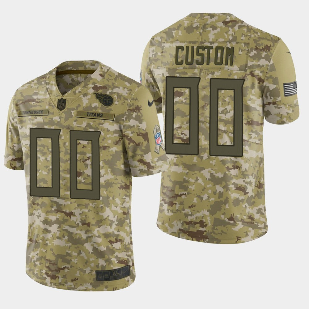 Men's Tennessee Titans Customized Camo Salute To Service Limited Stitched NFL Jersey 