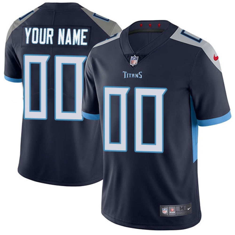 Men's Tennessee Titans Customized Navy Blue Alternate Vapor Untouchable Limited Stitched NFL Jersey 