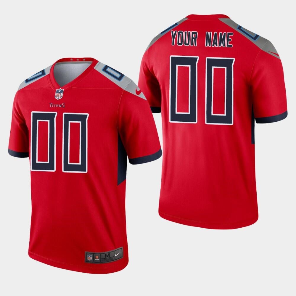 Men's Tennessee Titans Customized Red Inverted Legend Jersey 