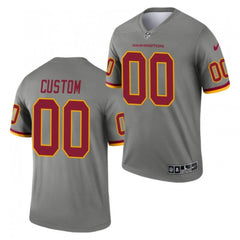 Men's Washington Football Team ACTIVE PLAYER Custom 2021 Gray Inverted Legend Stitched Jersey 