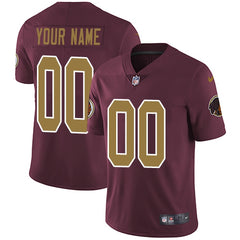 Men's Washington Redskins Customized Burgundy Red Alternate Vapor Untouchable Limited Stitched NFL Jersey 