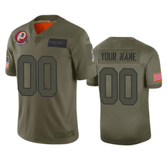 Men's Washington Redskins Customized 2019 Camo Salute To Service Limited Stitched NFL Jersey 