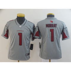 Youth Arizona Cardinals #1 Kyler Murray Silver Inverted Legend Stitched NFL Jersey 