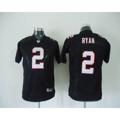 Falcons #2 Matt Ryan Black Color Stitched Youth NFL Jersey 