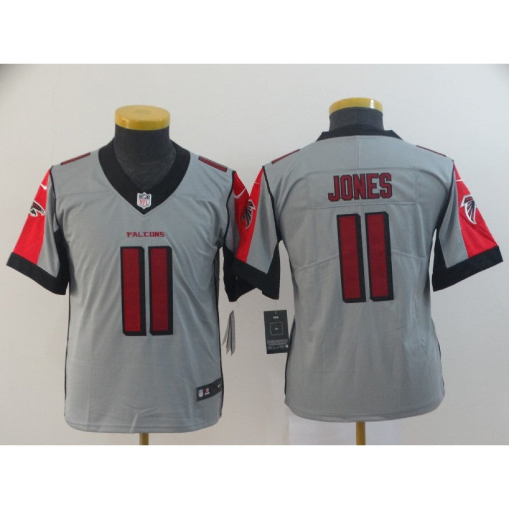 Youth Atlanta Falcons #11 Julio Jones Grey Inverted Legend Stitched NFL Jersey 