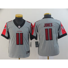 Youth Atlanta Falcons #11 Julio Jones Grey Inverted Legend Stitched NFL Jersey 
