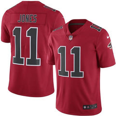 Falcons #11 Julio Jones Red Youth Stitched NFL Limited Rush Jersey 
