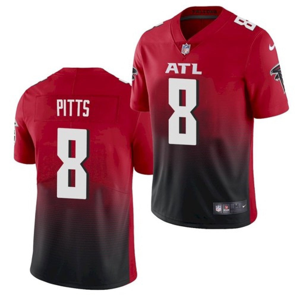 Youth Atlanta Falcons #8 Kyle Pitts 2021 NFL Draft Red And Black Vapor Untouchable Limited Stitched Jersey 