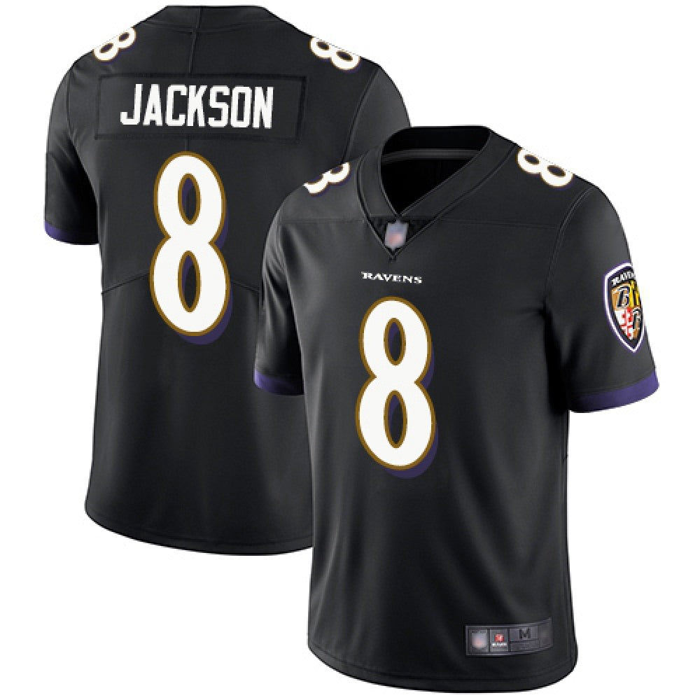 Youth Baltimore Ravens #8 Lamar Jackson Black Vapor Untouchable NFL Jersey 
