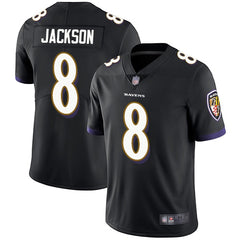 Youth Baltimore Ravens #8 Lamar Jackson Black Vapor Untouchable NFL Jersey 