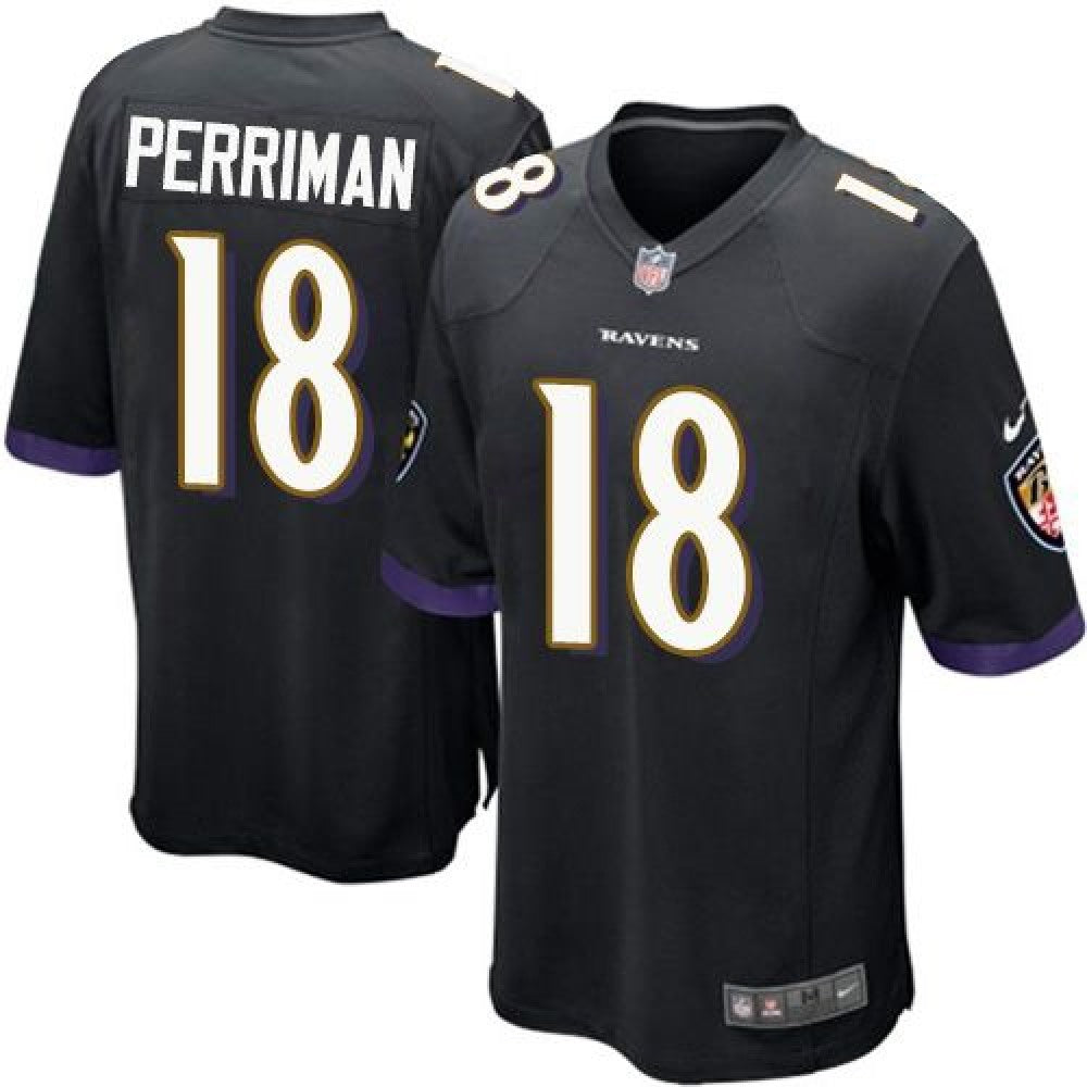 Ravens #18 Breshad Perriman Black Alternate Youth Stitched NFL New Elite Jersey 