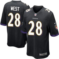 Ravens #28 Terrance West Black Alternate Youth Stitched NFL New Elite Jersey 