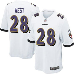 Ravens #28 Terrance West White Youth Stitched NFL New Elite Jersey 