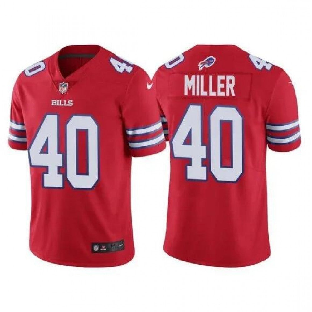 Youth Buffalo Bills #40 Von Miller Red Vapor Untouchable Limited Stitched Jersey 