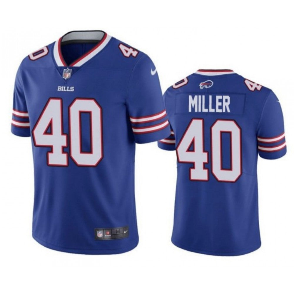 Youth Buffalo Bills #40 Von Miller Royal Vapor Untouchable Limited Stitched Jersey 