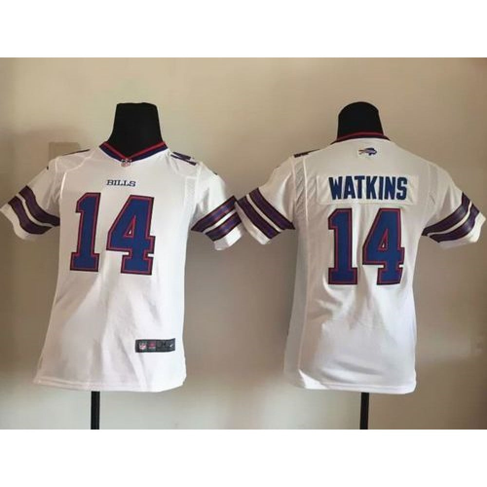 Bills #14 Sammy Watkins White Youth Stitched NFL New Elite Jersey 