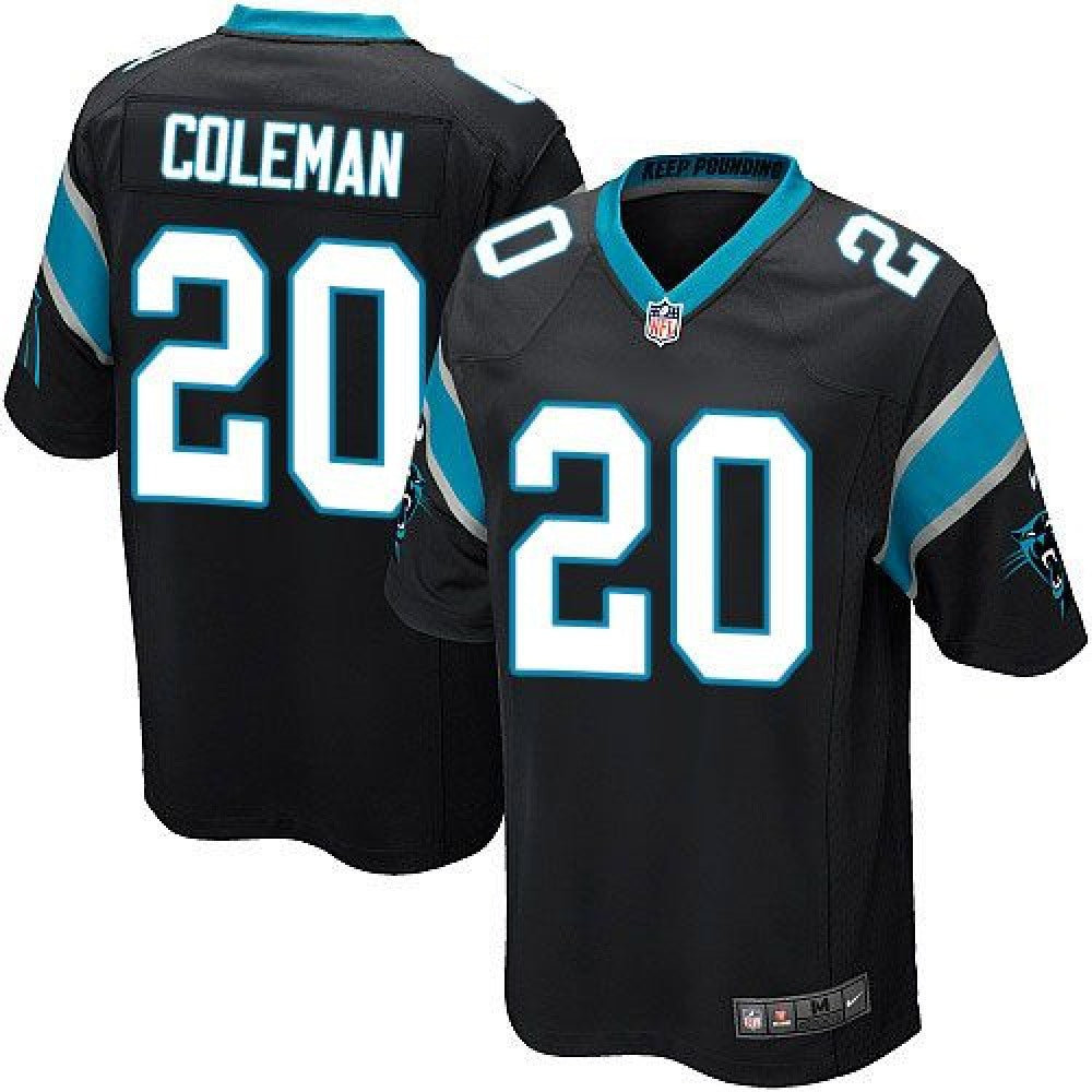 Panthers #20 Kurt Coleman Black Team Color Youth Stitched NFL Elite Jersey 