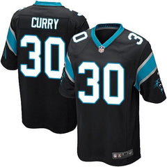 Panthers #30 Stephen Curry Black Team Color Youth Stitched NFL Elite Jersey 