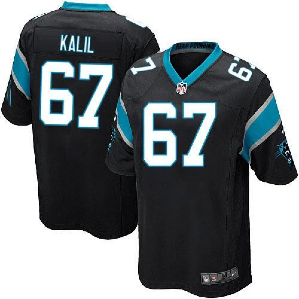 Panthers #67 Ryan Kalil Black Team Color Youth Stitched NFL Elite Jersey 