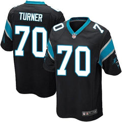 Panthers #70 Trai Turner Black Team Color Youth Stitched NFL Elite Jersey 