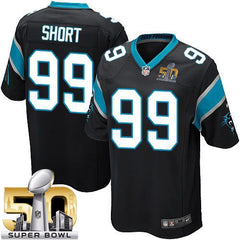 Panthers #99 Kawann Short Black Team Color Super Bowl 50 Youth Stitched NFL Elite Jersey 