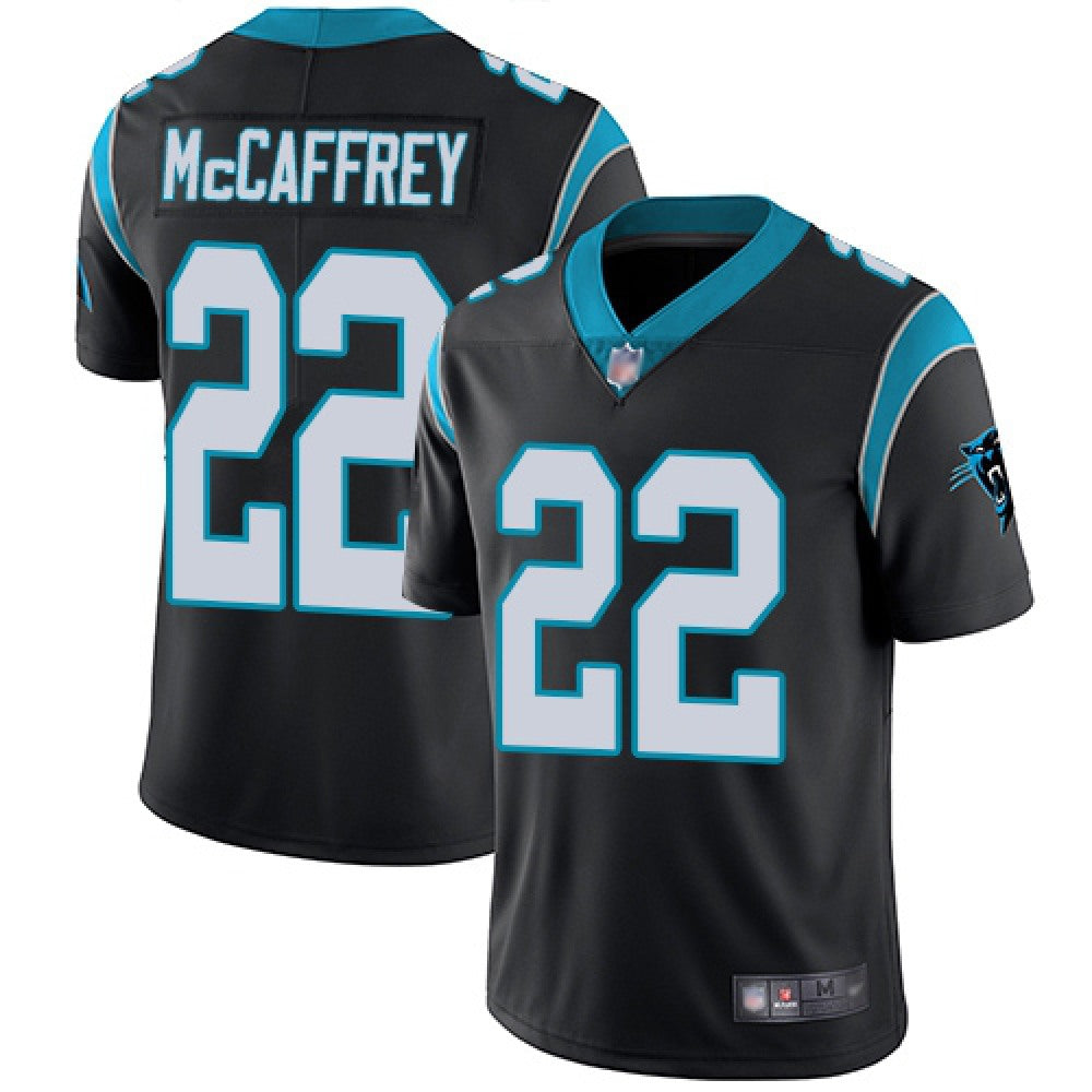 Youth Carolina Panthers #22 Christian McCaffrey Black Vapor Untouchable Limited Stitched NFL Jersey 