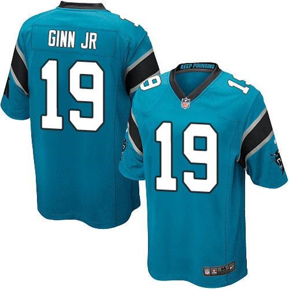 Panthers #19 Ted Ginn Jr Blue Alternate Youth Stitched NFL Elite Jersey 