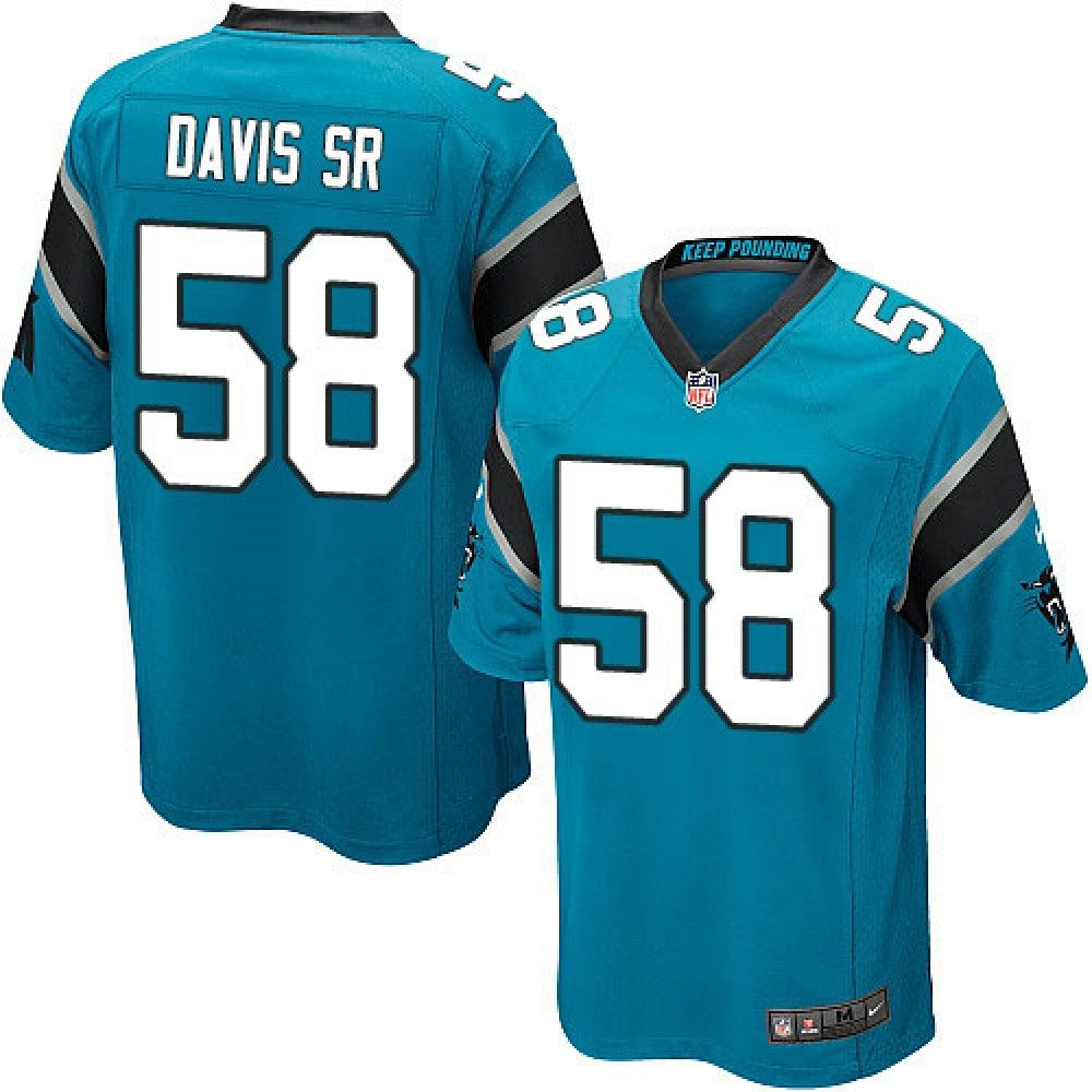 Panthers #58 Thomas Davis Sr Blue Alternate Youth Stitched NFL Elite Jersey 