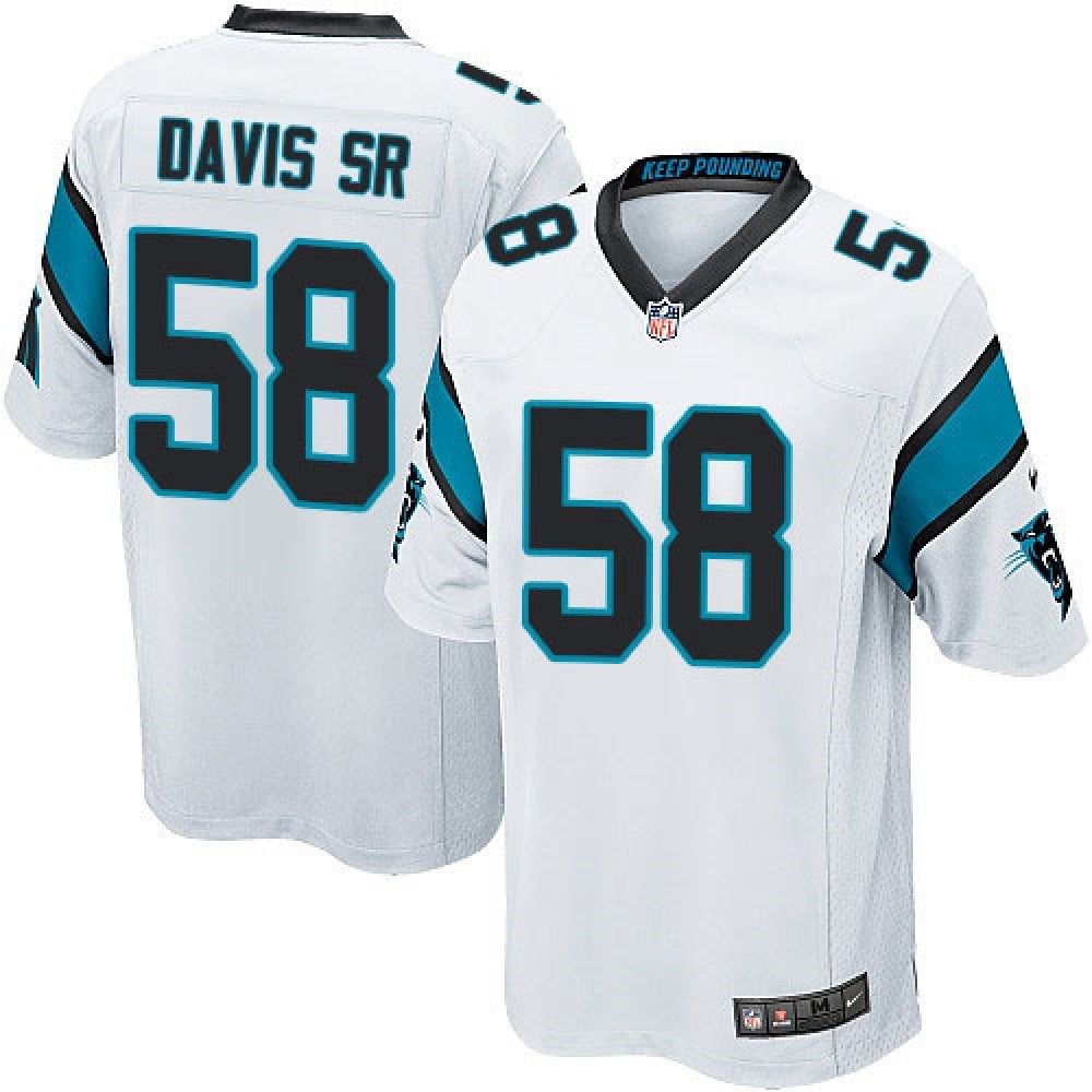 Panthers #58 Thomas Davis Sr White Youth Stitched NFL Elite Jersey 