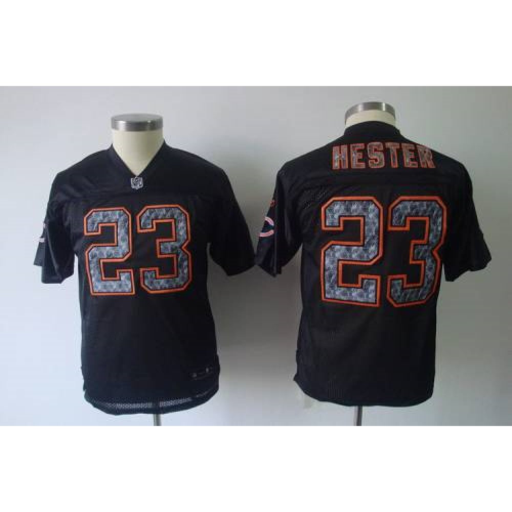 Sideline Black United Bears #23 Devin Hester Stitched Youth NFL Jersey 