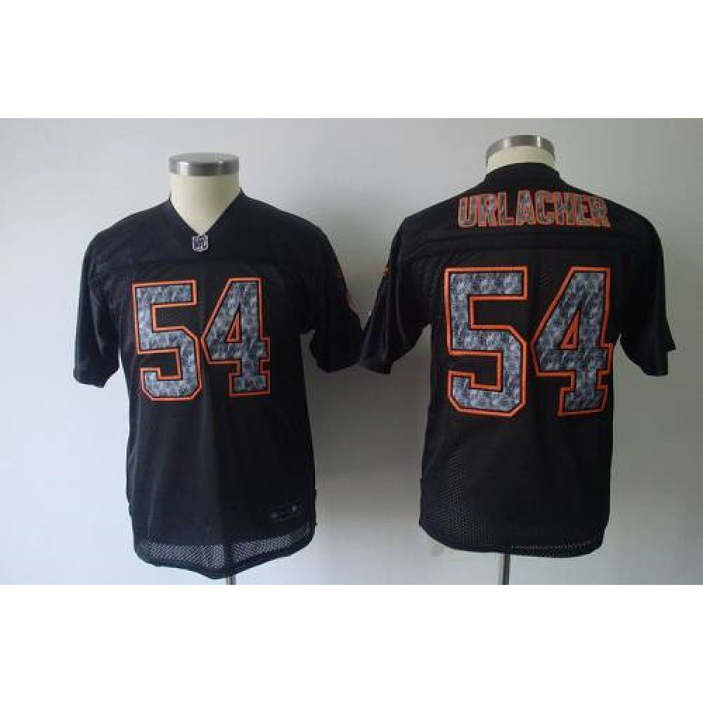 Sideline Black United Bears #54 Brian Urlacher Stitched Youth NFL Jersey 