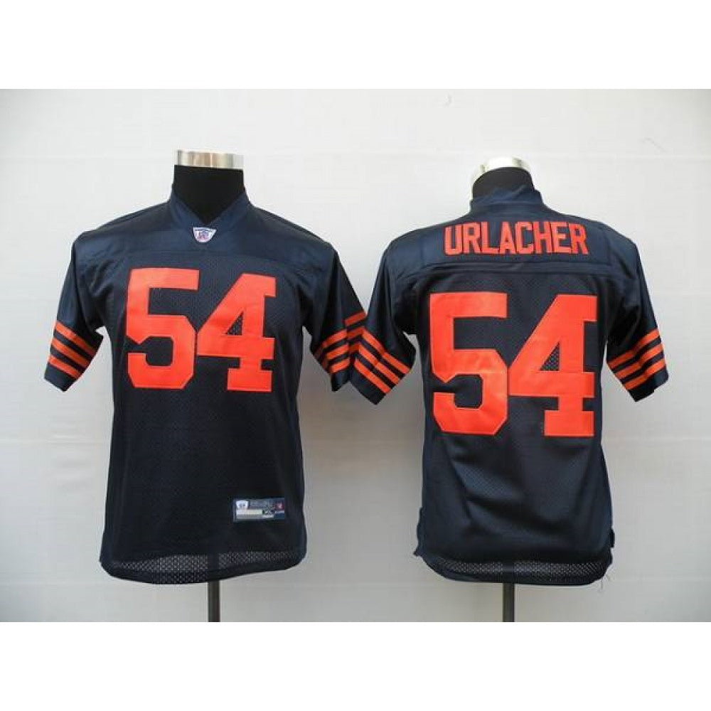 Bears #54 Brian Urlacher Blue/Orange 1940s Throwback Stitched Youth NFL Jersey 