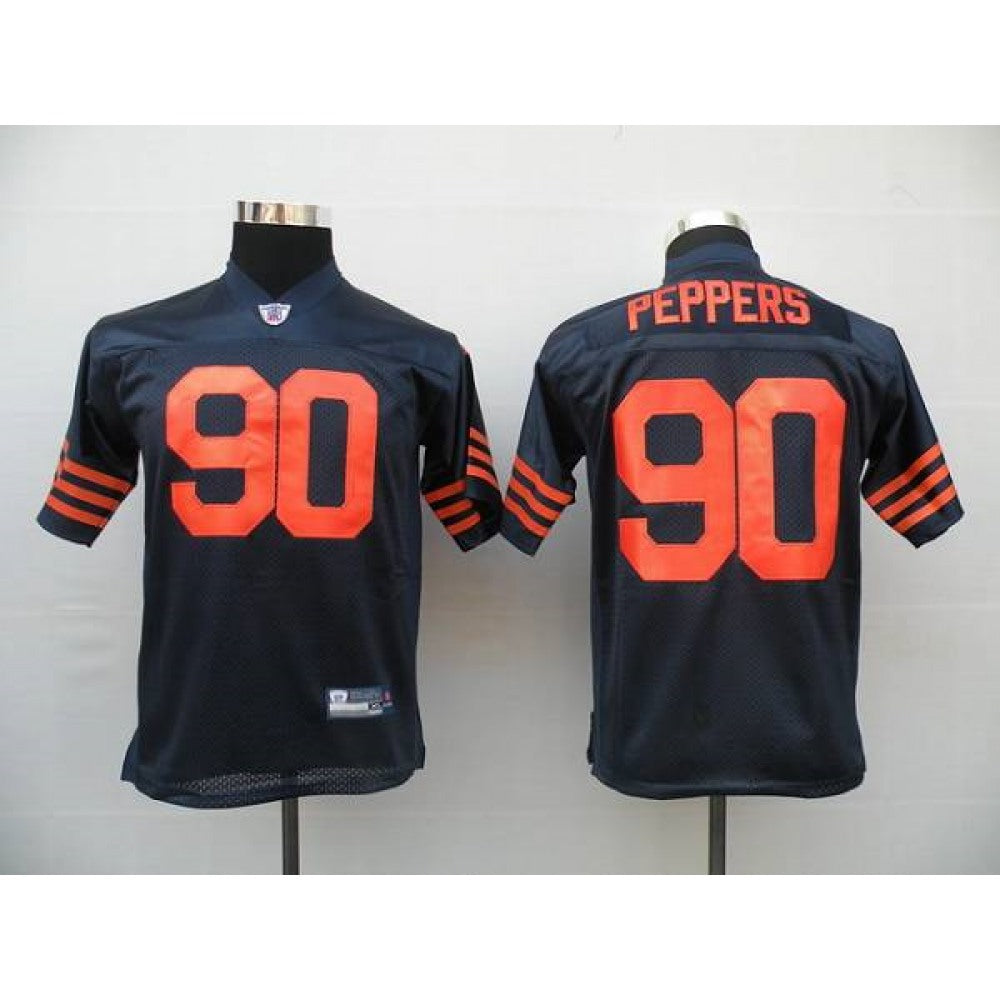 Bears #90 Julius Peppers Blue/Orange 1940s Throwback Stitched Youth NFL Jersey 